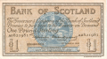 Bank Of Scotland 1 Pound Notes 1 Pound,  4. 3. 1955